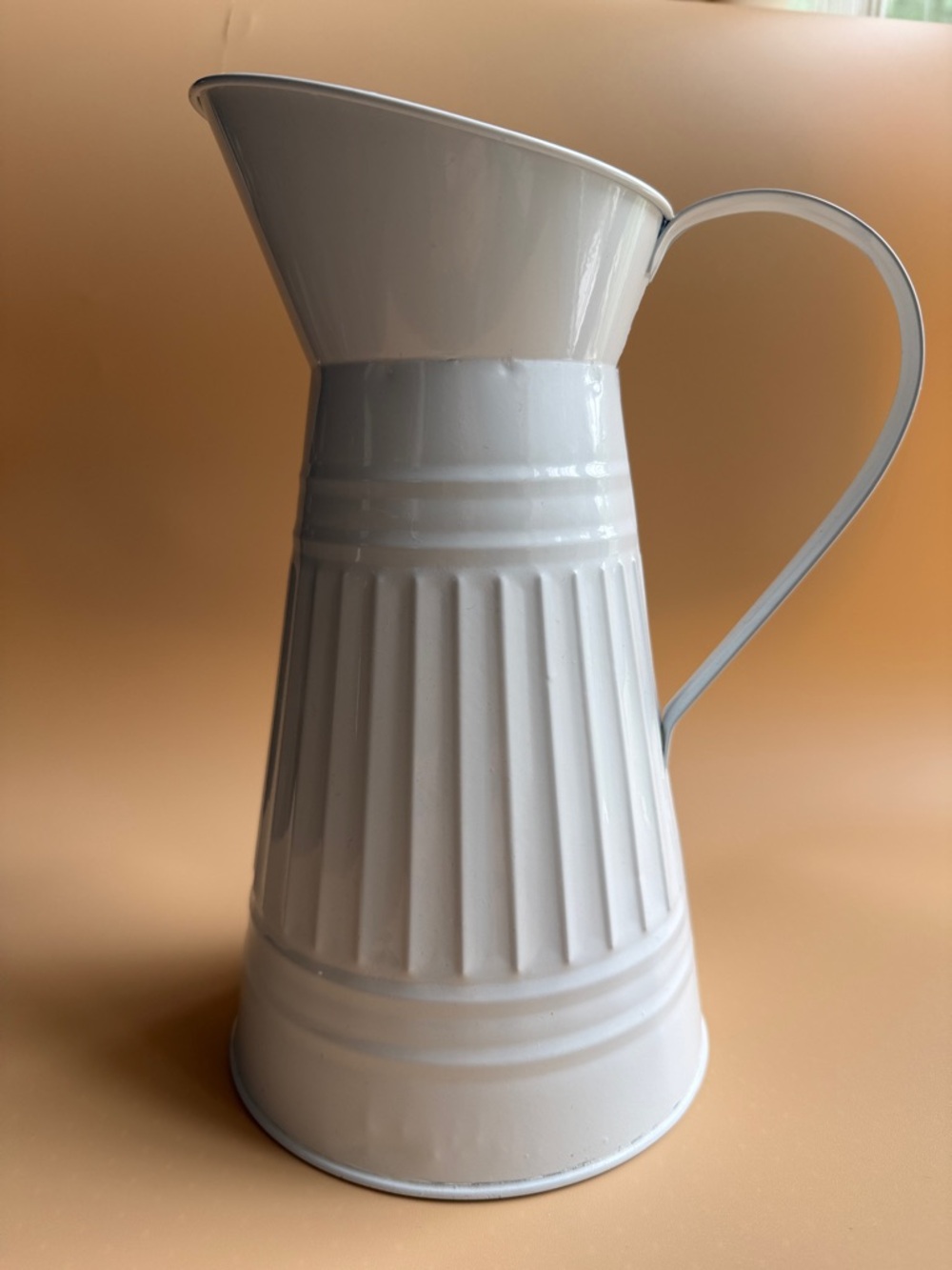 Ashland White Metal Jug Decorative Pitcher